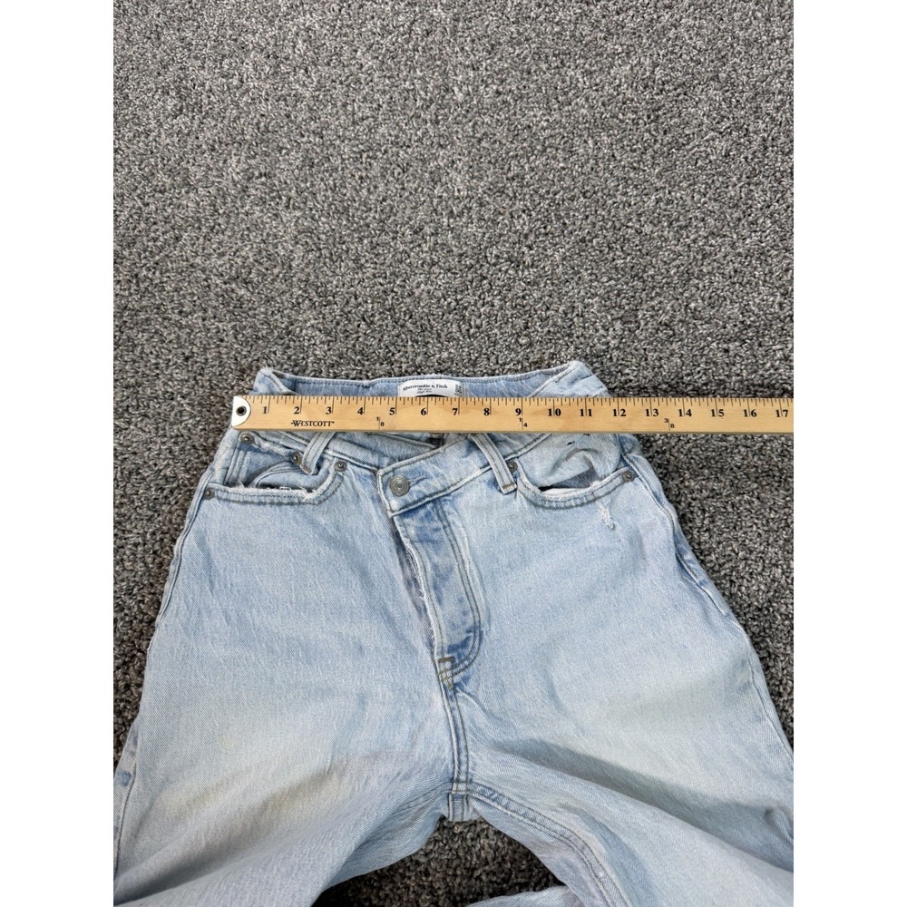Abercrombie & Fitch Curve Love The Dad High Rise Jeans Women's Size 24 Blue - Picture 7 of 12